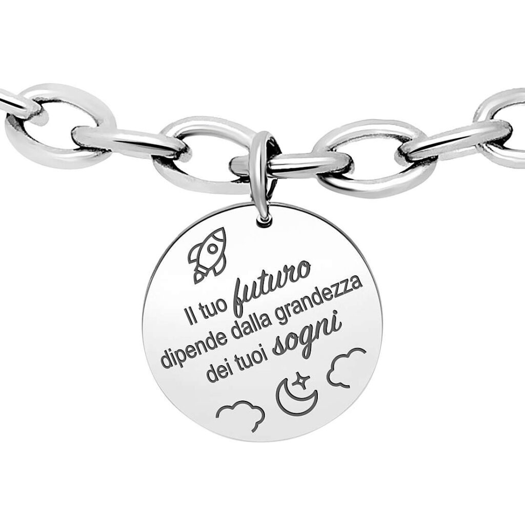 Bracciale Regalo Di Laurea In Acciaio Inox Con Messaggio Ispiratore - Per Lei, Ragazza, Amica, Idea Regalo Originale