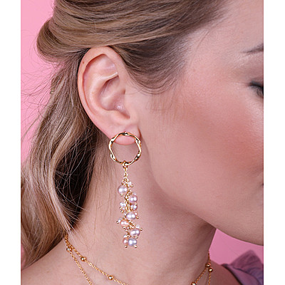orecchini pendenti con perle donna Barbieri