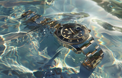 3d-rendered-realistic-image-chronomantic-watch-laying-pool-with-direct-sunlight
