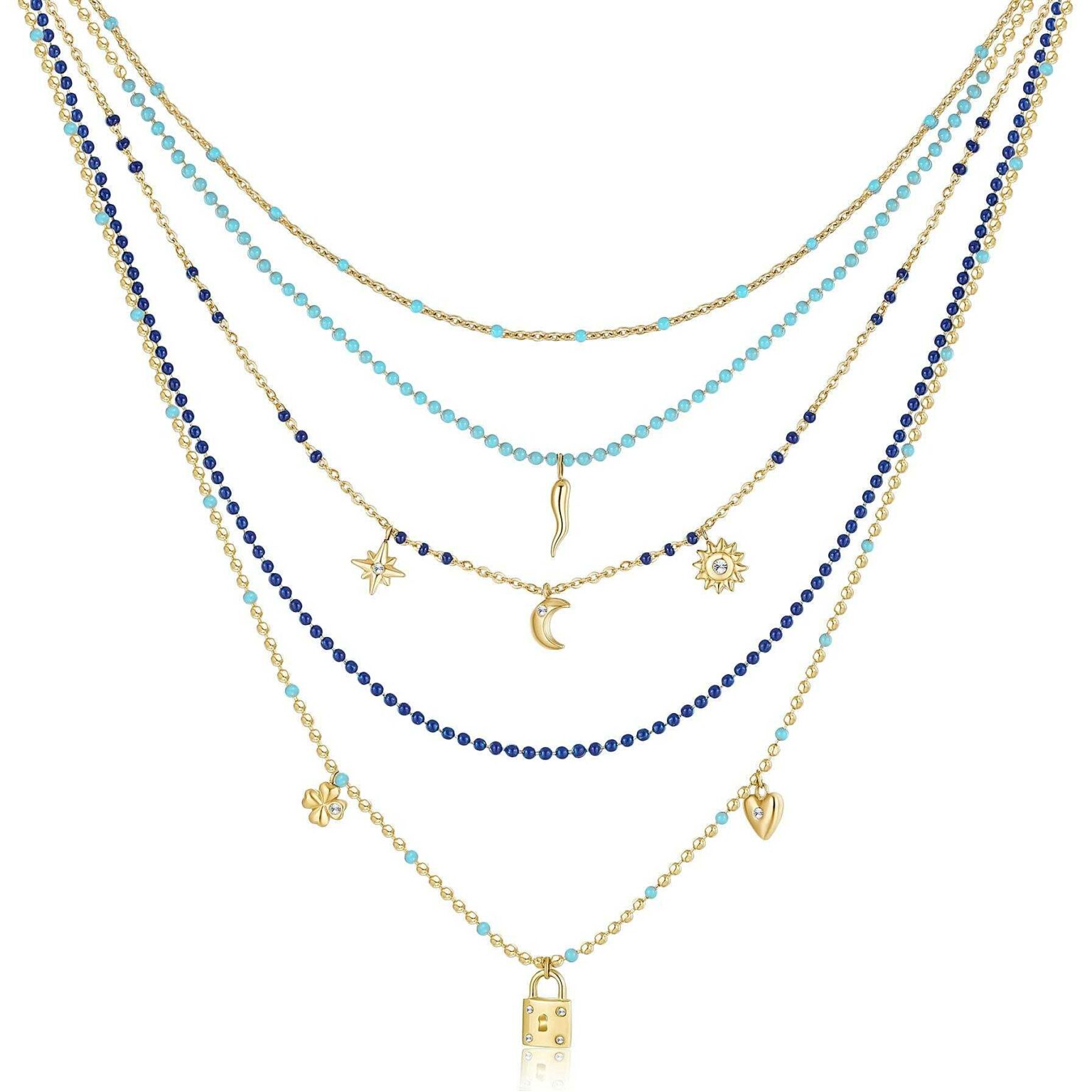 6 Fermagli Magnetici Per Collane A Strati | Chiusura Doppio E Triplo Strato | Separatore Collane Gioielli - Foto 3