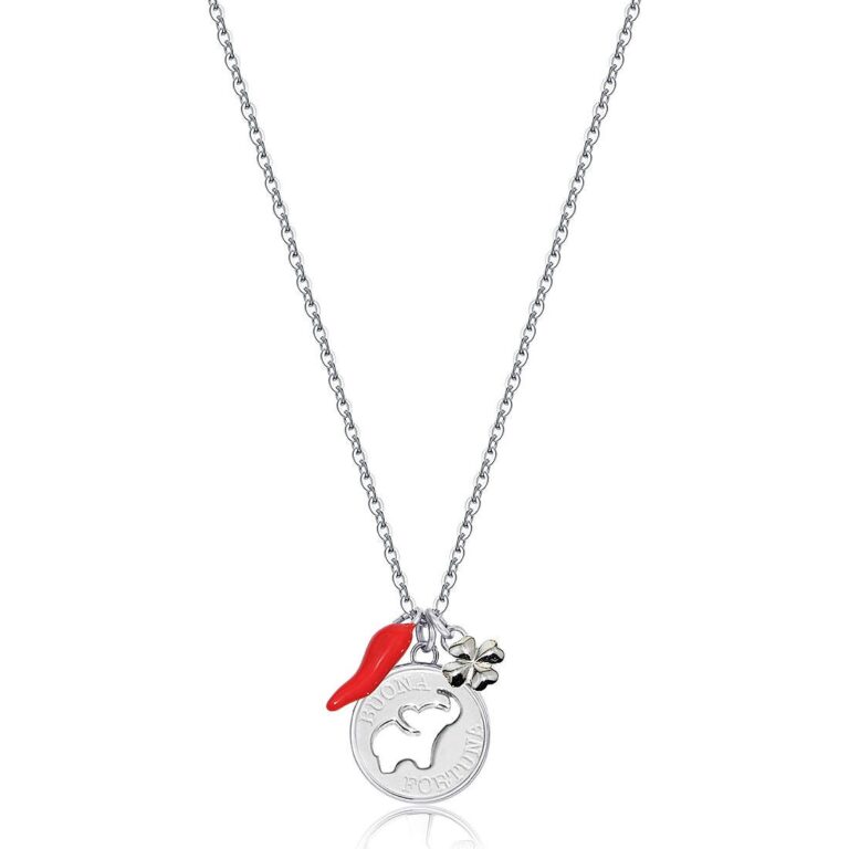 Collana con corno rosso