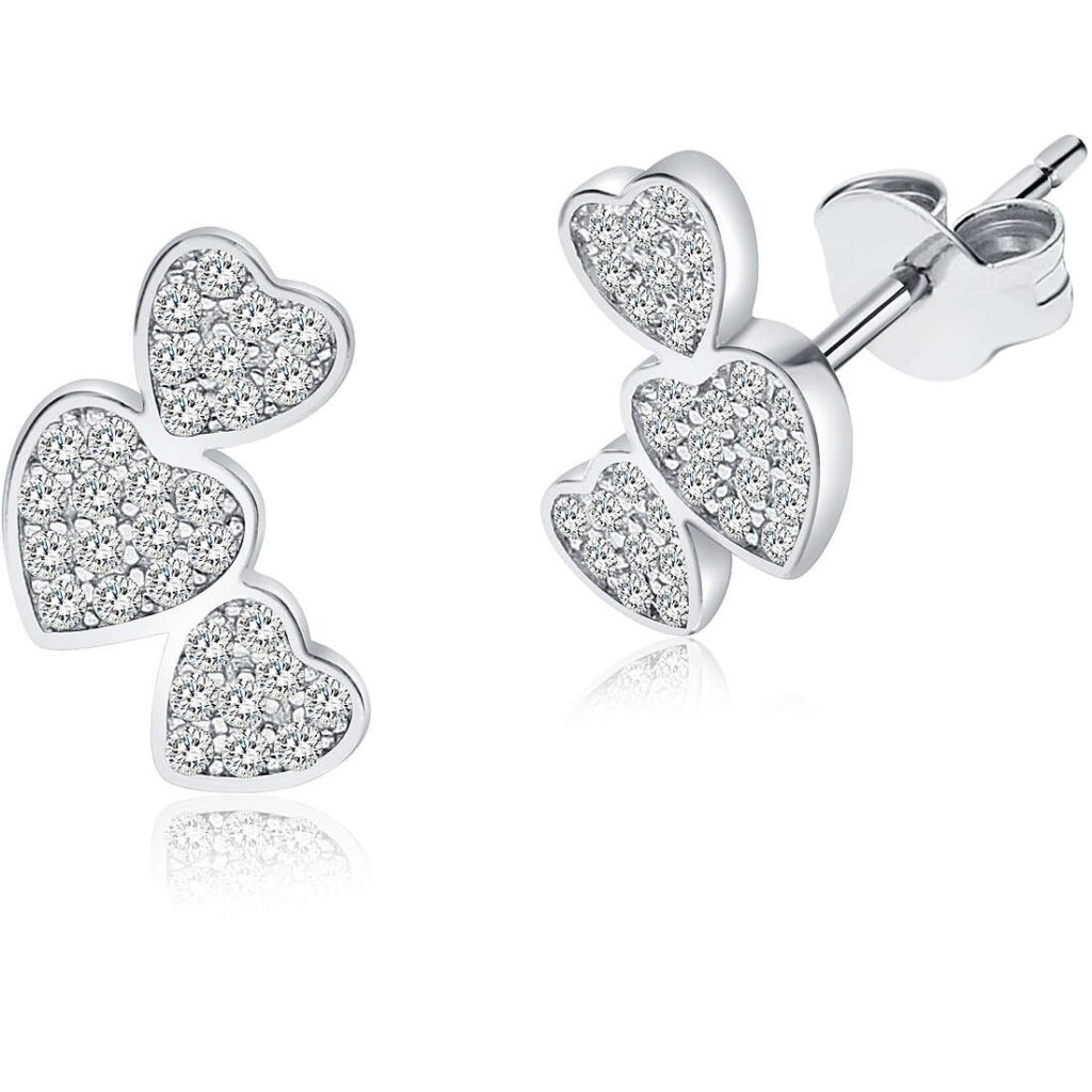 orecchini con 3 cuori